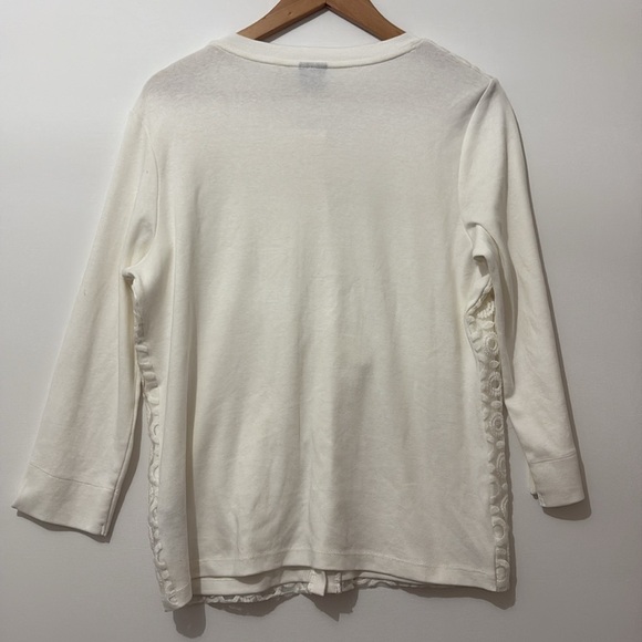 Rafaella Circle Pattern Overlay Sweater - Picture 5 of 5